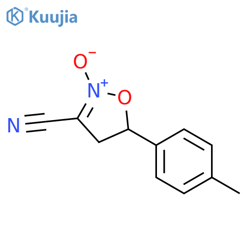3-Isoxazolecarbonitrile, 4,5-dihydro-5-(4-methylphenyl)-, 2-oxide structure