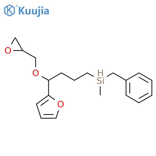 Silane, [4-(2-furanyl)-4-(oxiranylmethoxy)butyl]methyl(phenylmethyl)- structure
