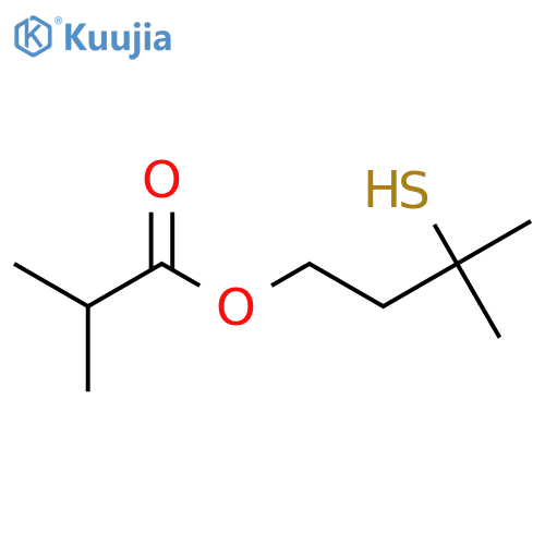 PROPANOIC ACID, 2-METHYL-, 3-MERCAPTO-3-METHYLBUTYL ESTER structure