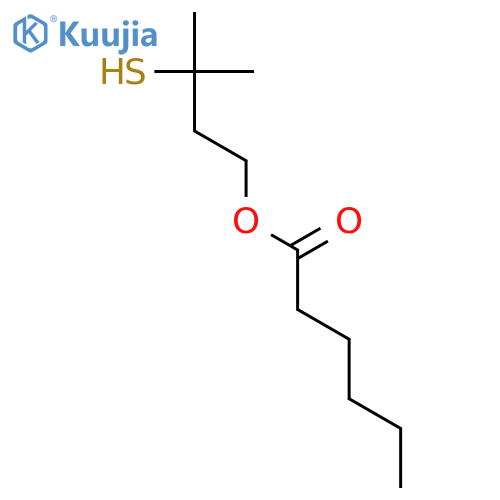 HEXANOIC ACID, 3-MERCAPTO-3-METHYLBUTYL ESTER structure
