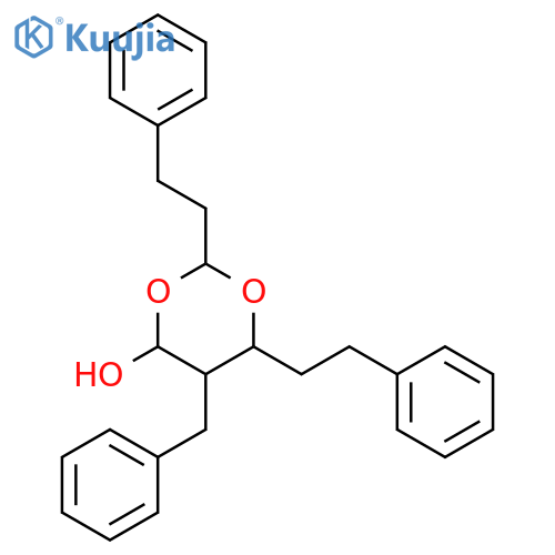 1,3-Dioxan-4-ol, 2,6-bis(2-phenylethyl)-5-(phenylmethyl)- structure