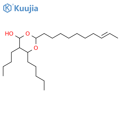 1,3-Dioxan-4-ol, 5-butyl-2-(8-decenyl)-6-pentyl- structure