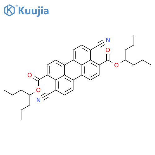 3,9-PERYLENEDICARBOXYLIC ACID, 4,10-DICYANO-, BIS(1-PROPYLBUTYL) ESTER structure