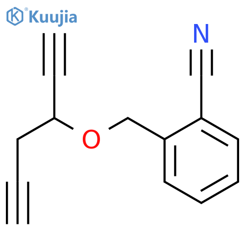 Benzonitrile, 2-[[(1-ethynyl-3-butynyl)oxy]methyl]- structure
