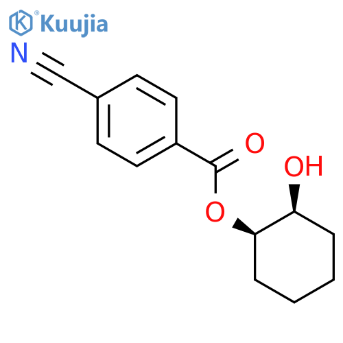 Benzoic acid, 4-cyano-, (1R,2S)-2-hydroxycyclohexyl ester, rel- structure