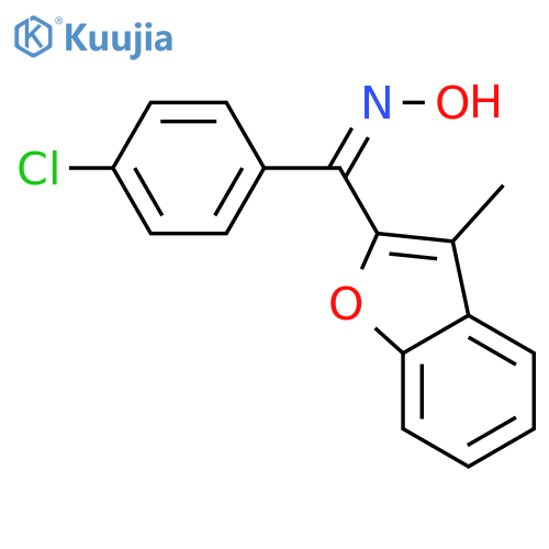 Methanone, (4-chlorophenyl)(3-methyl-2-benzofuranyl)-, oxime structure