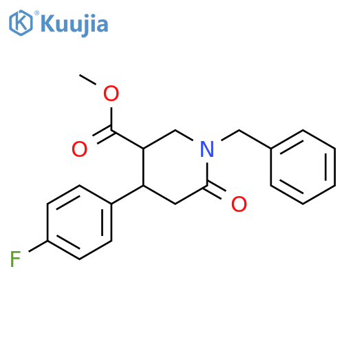 cis 1-Benzyl-4-(4-fluorophenyl)-6-oxopiperidine-3-carboxylic Acid Methyl Ester structure