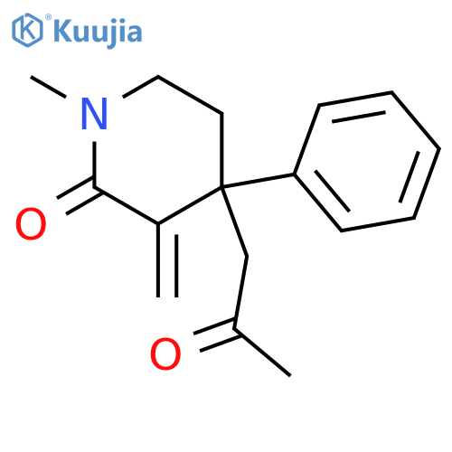 2-Piperidinone, 1-methyl-3-methylene-4-(2-oxopropyl)-4-phenyl- structure