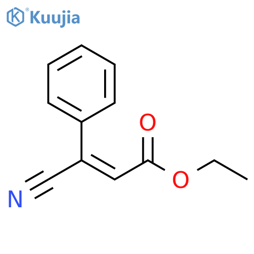 2-Propenoic acid, 3-cyano-3-phenyl-, ethyl ester, (E)- structure