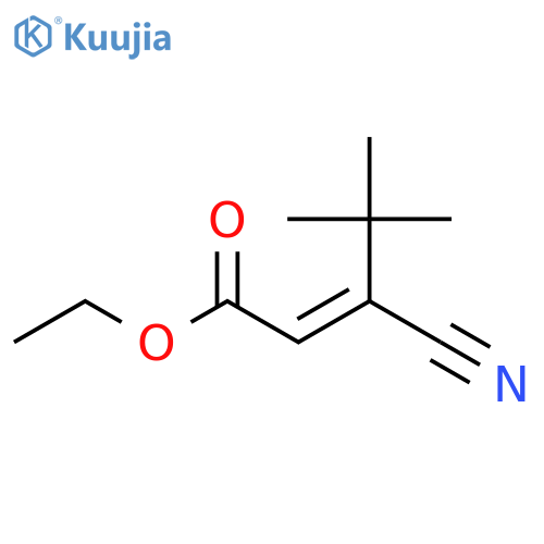 2-Pentenoic acid, 3-cyano-4,4-dimethyl-, ethyl ester, (Z)- structure