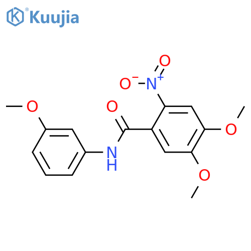 Benzamide, 4,5-dimethoxy-N-(3-methoxyphenyl)-2-nitro- structure