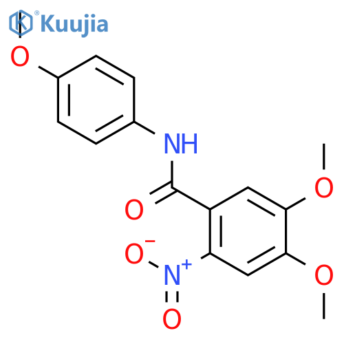 Benzamide, 4,5-dimethoxy-N-(4-methoxyphenyl)-2-nitro- structure