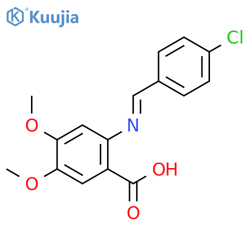 Benzoic acid, 2-[[(4-chlorophenyl)methylene]amino]-4,5-dimethoxy- structure