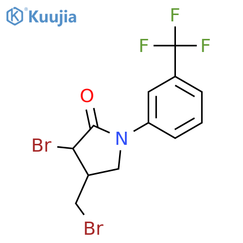 2-Pyrrolidinone, 3-bromo-4-(bromomethyl)-1-[3-(trifluoromethyl)phenyl]- structure