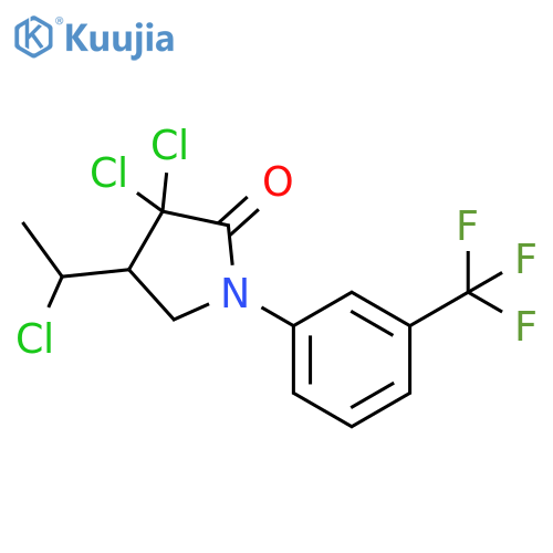 2-Pyrrolidinone,3,3-dichloro-4-(1-chloroethyl)-1-[3-(trifluoromethyl)phenyl]- structure