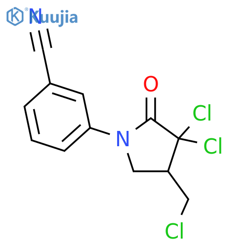 Benzonitrile, 3-[3,3-dichloro-4-(chloromethyl)-2-oxo-1-pyrrolidinyl]- structure