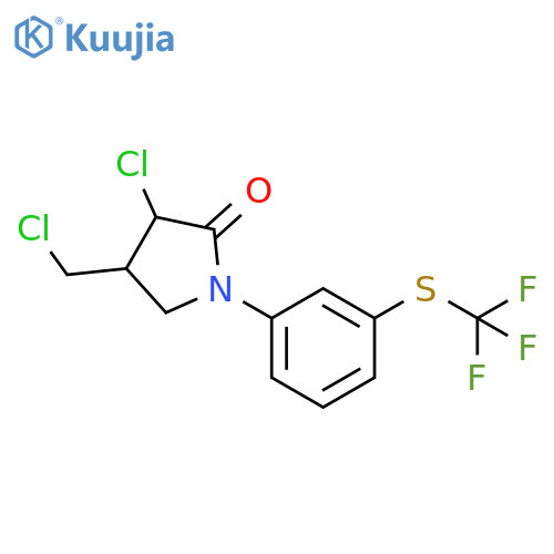 2-Pyrrolidinone,3-chloro-4-(chloromethyl)-1-[3-[(trifluoromethyl)thio]phenyl]- structure