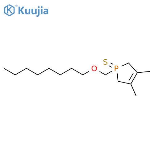 1H-Phosphole, 2,5-dihydro-3,4-dimethyl-1-[(octyloxy)methyl]-, 1-sulfide structure