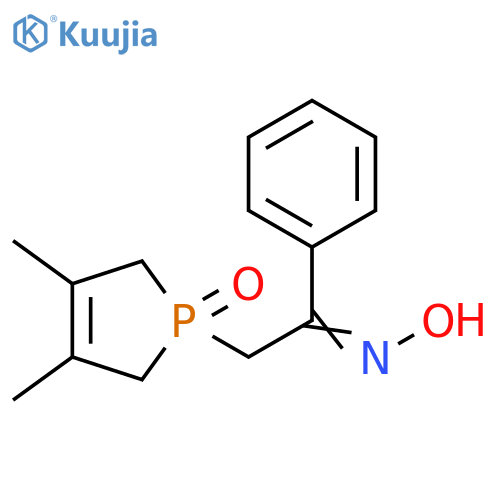 Ethanone, 2-(2,5-dihydro-3,4-dimethyl-1-oxido-1H-phosphol-1-yl)-1-phenyl-, oxime structure