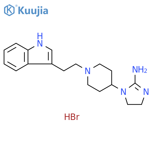 1H-Imidazol-2-amine,4,5-dihydro-1-[1-[2-(1H-indol-3-yl)ethyl]-4-piperidinyl]-,monohydrobromide structure