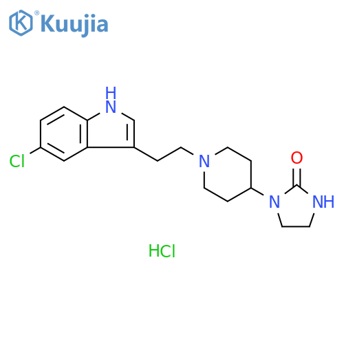 2-Imidazolidinone, 1-[1-[2-(5-chloro-1H-indol-3-yl)ethyl]-4-piperidinyl]-, hydrochloride (1:1) structure