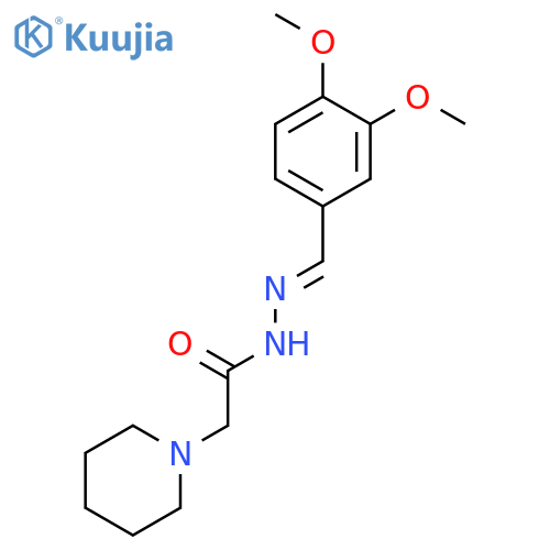 1-Piperidineacetic acid, [(3,4-dimethoxyphenyl)methylene]hydrazide structure