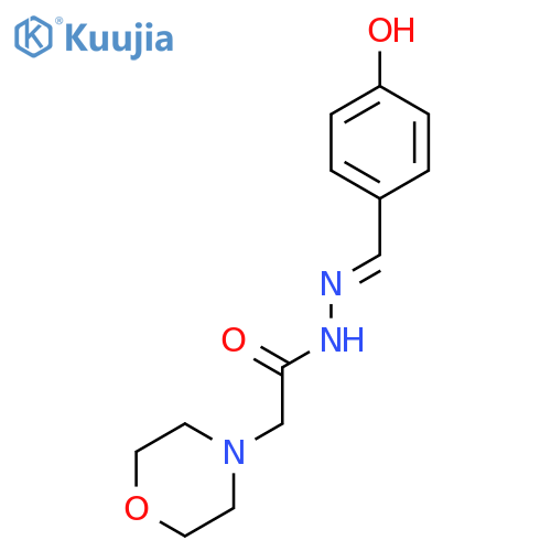 N'-(1E)-(4-hydroxyphenyl)methylidene-2-(morpholin-4-yl)acetohydrazide structure