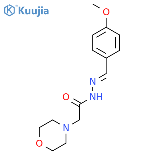 4-Morpholineacetic acid, [(4-methoxyphenyl)methylene]hydrazide structure