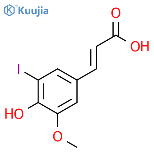 3-(5-Iodo-4-hydroxy-3-methoxy)cinnamic Acid structure