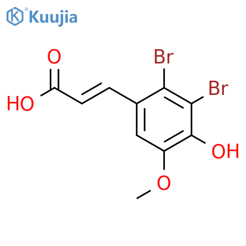 2-Propenoic acid, 3-(2,3-dibromo-4-hydroxy-5-methoxyphenyl)- structure