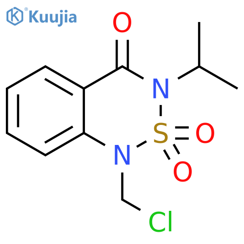 1H-2,1,3-Benzothiadiazin-4(3H)-one, 1-(chloromethyl)-3-(1-methylethyl)-, 2,2-dioxide structure