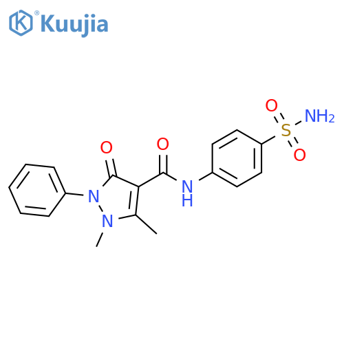 1H-Pyrazole-4-carboxamide,N-[4-(aminosulfonyl)phenyl]-2,3-dihydro-1,5-dimethyl-3-oxo-2-phenyl- structure