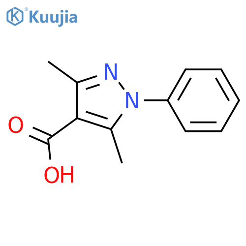 3,5-Dimethyl-1-phenyl-1H-pyrazole-4-carboxylic acid structure