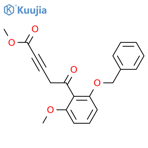 2-Pentynoic acid, 5-[2-methoxy-6-(phenylmethoxy)phenyl]-5-oxo-,methyl ester structure