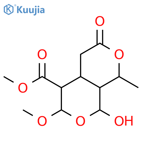 1H,3H-Pyrano[3,4-c]pyran-4-carboxylicacid, hexahydro-1-hydroxy-3-methoxy-8-methyl-6-oxo-, methyl ester,(1R,3R,4R,4aS,8S,8aR)- (9CI) structure