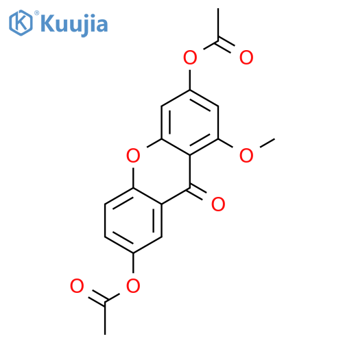 9H-Xanthen-9-one, 3,7-bis(acetyloxy)-1-methoxy- structure