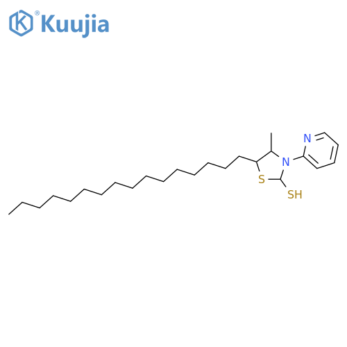 2-Thiazolidinethiol, 5-hexadecyl-4-methyl-3-(2-pyridinyl)- structure