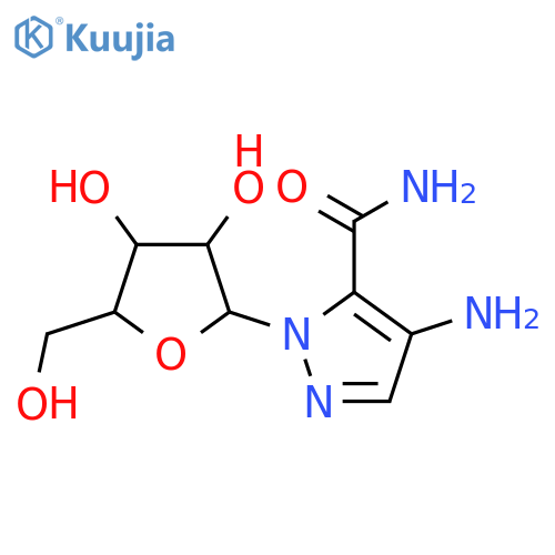 1H-Pyrazole-5-carboxamide,4-amino-1-b-D-ribofuranosyl- structure