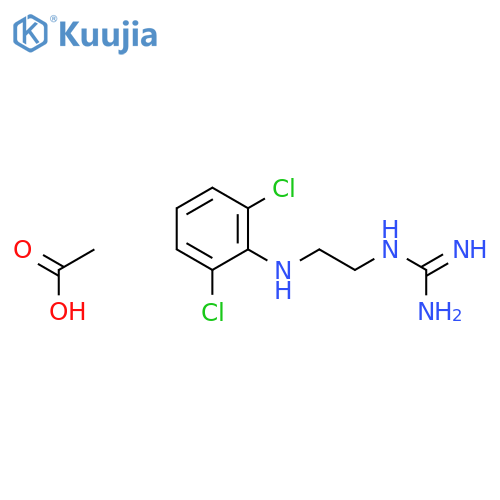 Guanidine, [2-[(2,6-dichlorophenyl)amino]ethyl]-, monoacetate structure