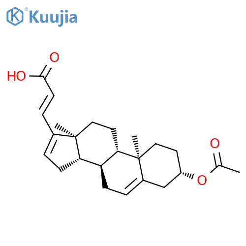 Pregna-5,16,20-triene-21-carboxylic acid, 3-(acetyloxy)-, (3b,20E)- structure