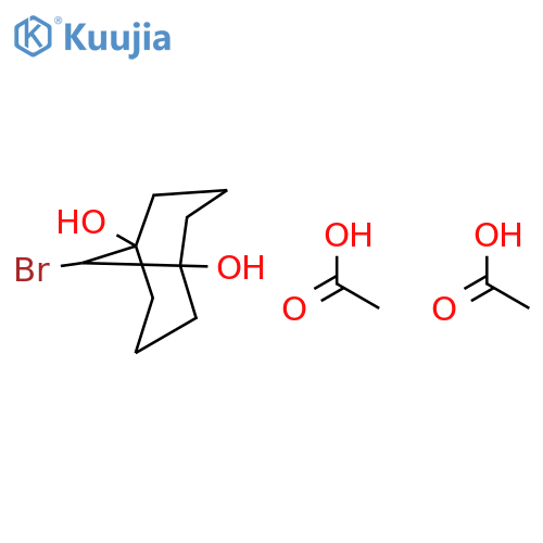 Bicyclo[3.3.1]nonane-1,5-diol, 9-bromo-, diacetate structure