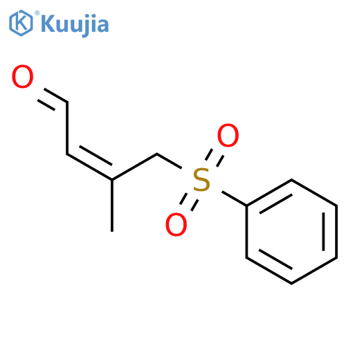 2-Butenal, 3-methyl-4-(phenylsulfonyl)- structure