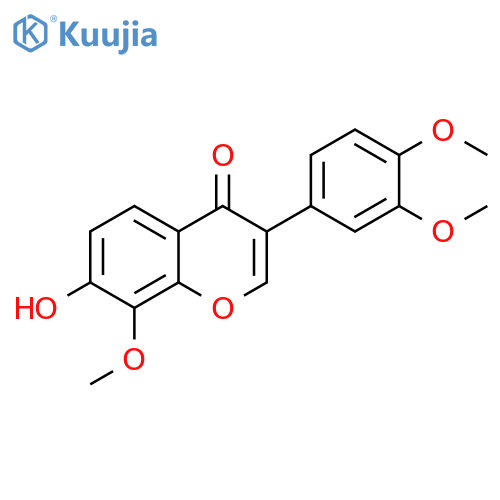 4H-1-Benzopyran-4-one,3-(3,4-dimethoxyphenyl)-7-hydroxy-8-methoxy- structure