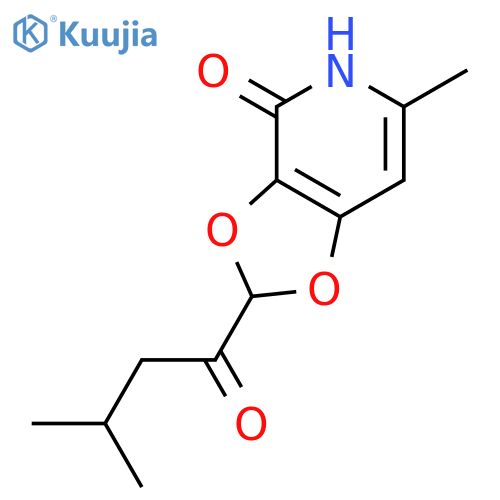 1,3-Dioxolo[4,5-c]pyridin-4(5H)-one, 6-methyl-2-(3-methyl-1-oxobutyl)- structure