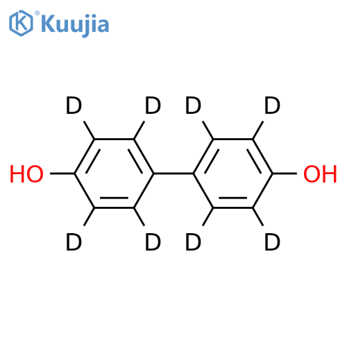4,4'-Dihydroxybiphenyl-d8 (rings-d8) structure