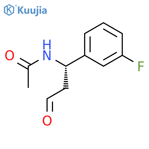 Acetamide, N-[(1S)-1-(3-fluorophenyl)-3-oxopropyl]- structure