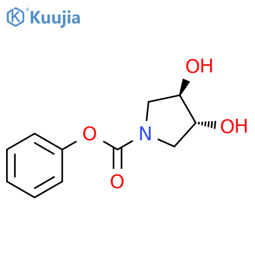 1-Pyrrolidinecarboxylic acid, 3,4-dihydroxy-, phenyl ester, (3R,4R)- (9CI) structure