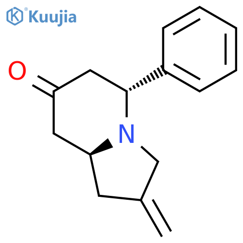 7(1H)-Indolizinone, hexahydro-2-methylene-5-phenyl-, (5R,8aS)-rel- structure