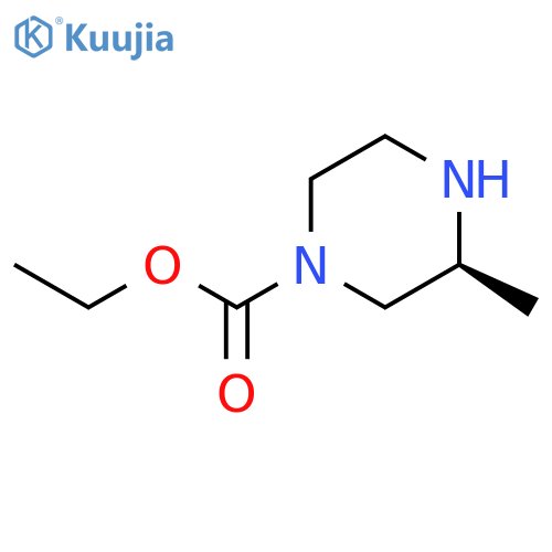 1-Piperazinecarboxylicacid,3-methyl-,ethylester,(3S)-(9CI) structure