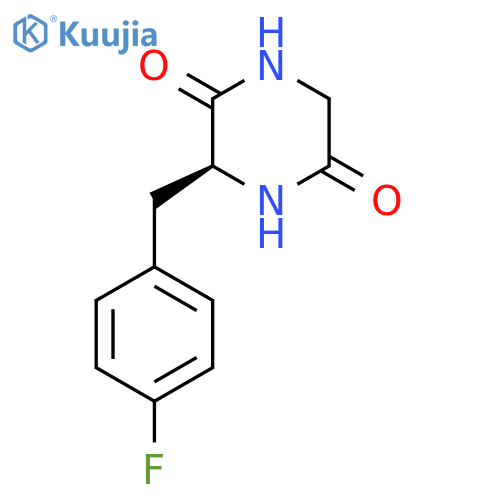 2,5-PIPERAZINEDIONE, 3-[(4-FLUOROPHENYL)METHYL]-, (3S)- structure